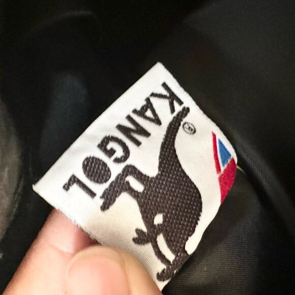 Kangol Australia Black PVC Brand Spell Out Vintage Medium Shoulder Bag Y2K Shine - Picture 14 of 15